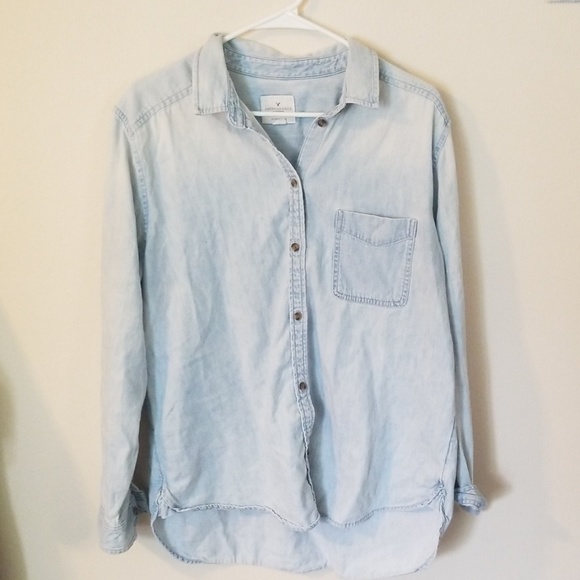 American Eagle Outfitters Tops - Jean / Denim Button Up shirt